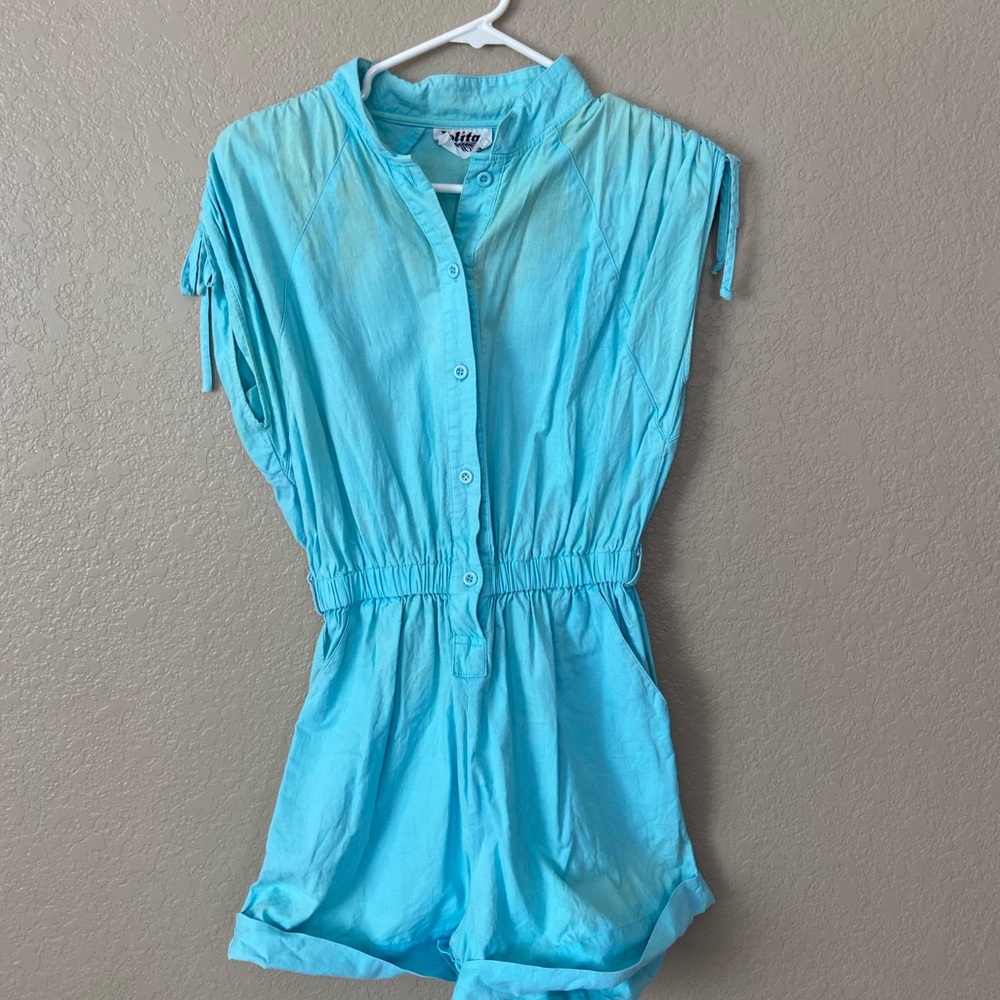 Vintage Blue Romper size small